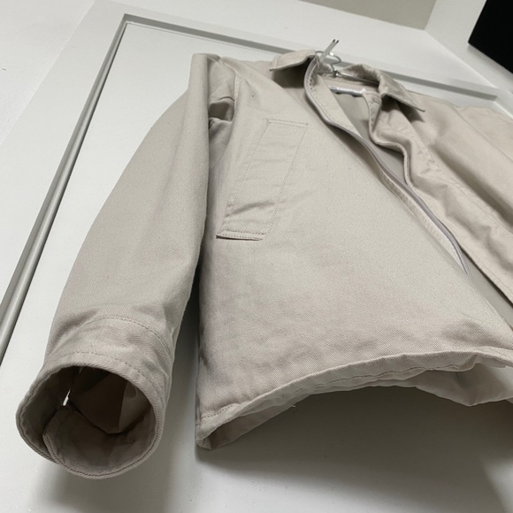 ASOS Design Beige Zip-Up Jacket Medium - New - Picture 6 of 12